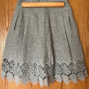 Tristan grey wool skirt